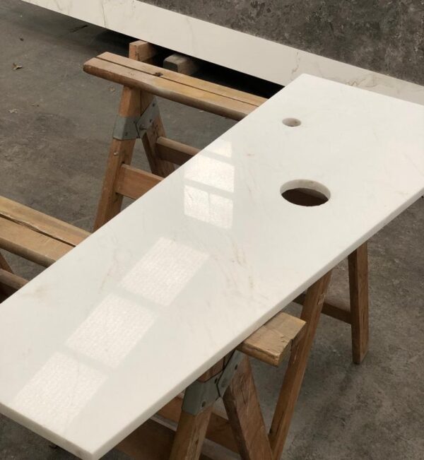 Mesada de baño Mármol Blanco Ibiza - Imagen 4