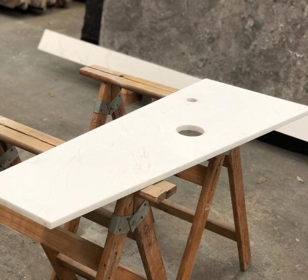 Mesada de baño Mármol Blanco Ibiza - Imagen 3