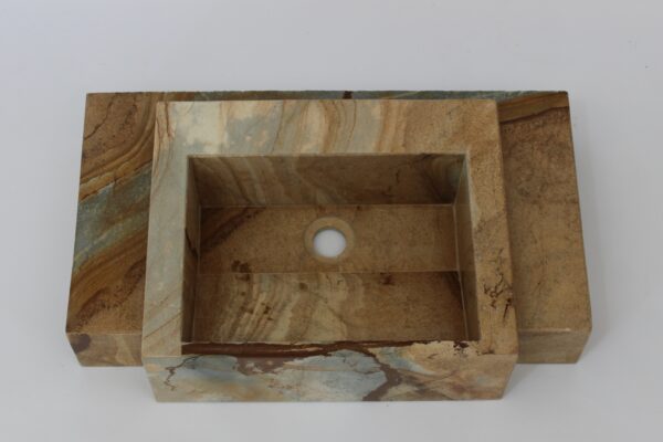 Mesada Baño Mármol Verde Bosque - Imagen 3