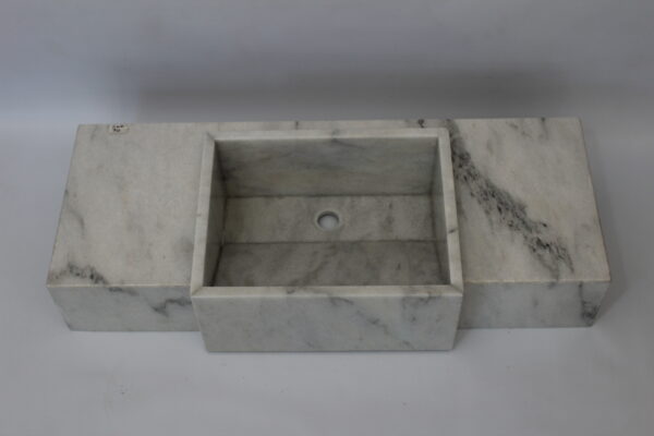Mesada de Baño Mármol Blanco Royale - Imagen 2